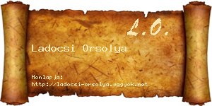Ladocsi Orsolya névjegykártya